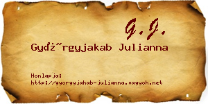 Györgyjakab Julianna névjegykártya